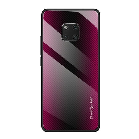 For Huawei Mate 20 Pro Texture Gradient Glass Protective Case