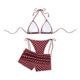 thumbnail image 4 of Women's Two Piece Swimsuits Polka Bikini Tankini Swimsuit With Beach Cover Up Skirt Summer Swimwear 2 Piece Bathing Suits S, 4 of 7
