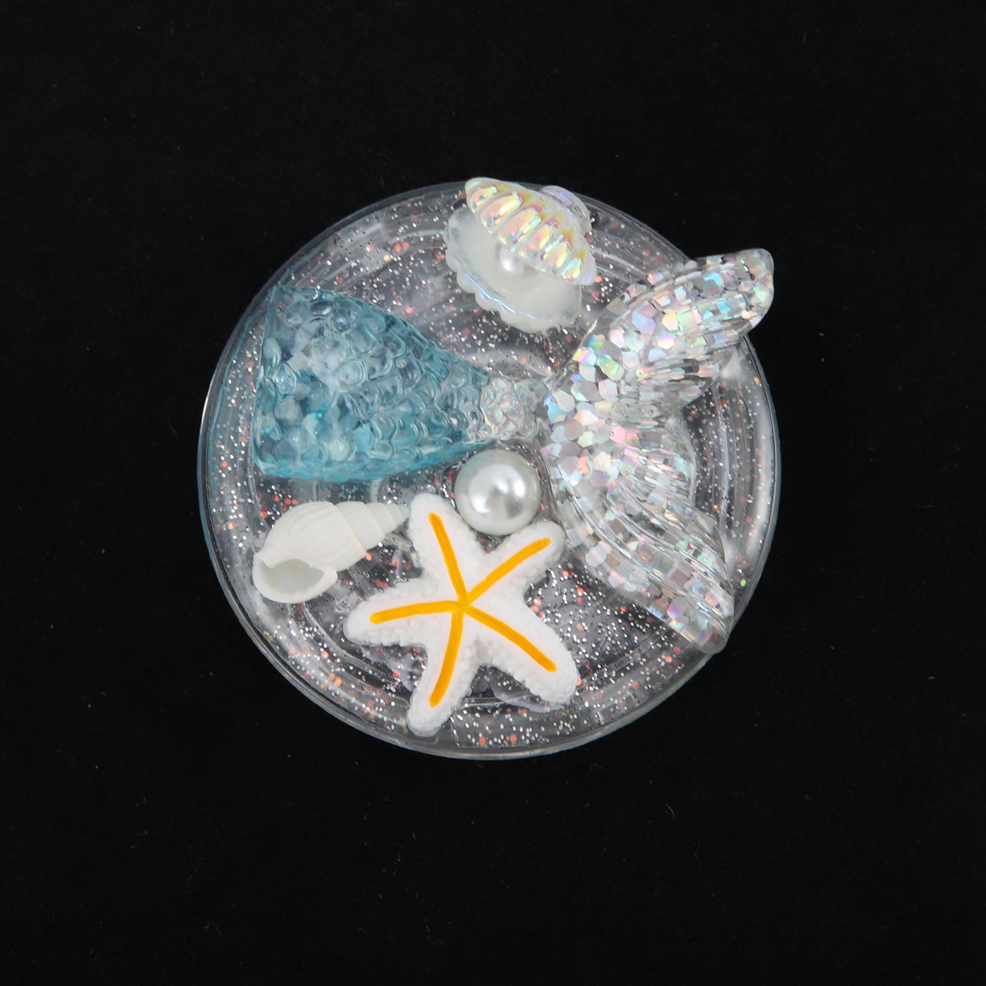 Unique Bargains Glitter Ocean Mermaid Phone Grip 1 Pc Blue