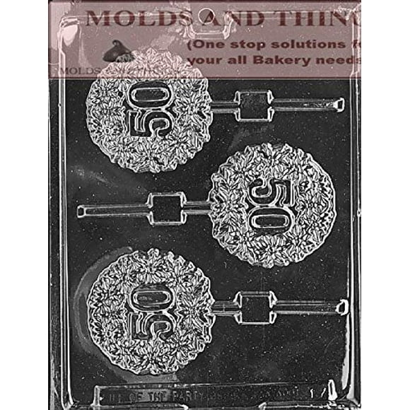Molde Para Dulces De Chocolate Número 50, Cumpleaños Número 50, Molde Para Dulces De Chocolate Con Paleta De 50 Aniversario, Con Instrucciones De Moldeado Escritas