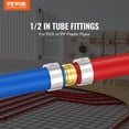 thumbnail image 2 of VEVOR Pipe Fittings 1/2" 50PCS Brass Clamp-style Straight-Through for Air System, 2 of 9