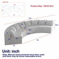 thumbnail image 7 of Corduroy Curved Modular Sectional Sofa with 8 Pillows – Versatile Design for Living Room, Bedroom & Office Comfort, 7 of 7
