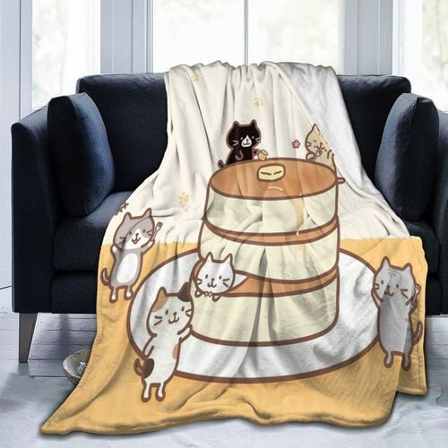 Anime Cat Blanket for Women Girls Cartoon Cats Kitten Sherpa Fleece Blanket Pet Themed Soft Cozy Bed Sofa Blanket for Cat Lovers Jiayi Walmart