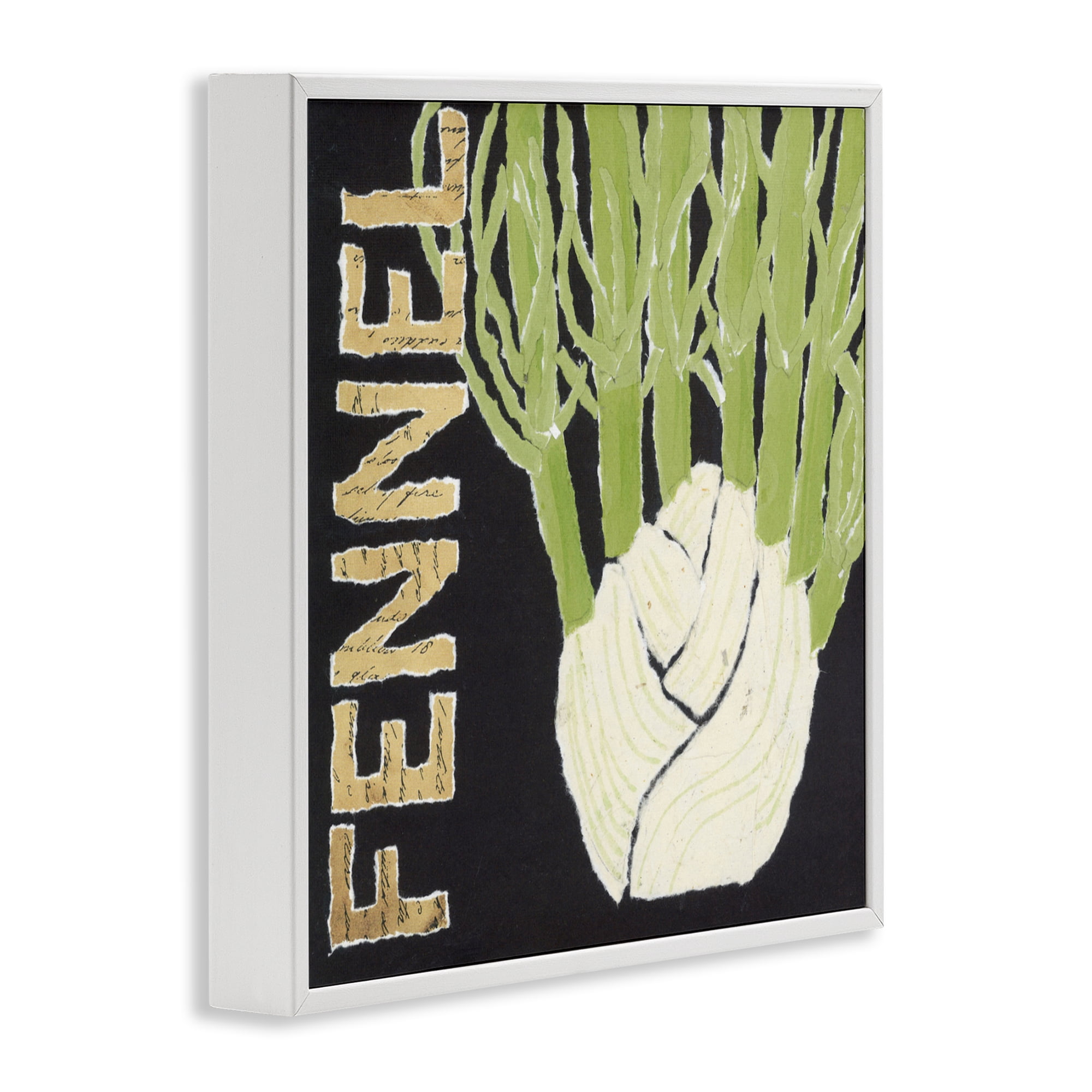 Stupell Industries Fennel Root Vegetable White Framed Giclee Art, design by Nancy Overton