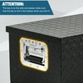 thumbnail image 4 of Heavy-Duty Truck Bed Tool Box — Large Lockable Storage Box — Side Handle — Weatherproof Black Storage Box for Pickup Trucks, Trailers, and RVs — Available in Multiple Sizes, 4 of 7