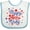 White and Blue, variant on Inktastic Happy 4th of July in Red and Blue with Stars Boys or Girls Baby Bib