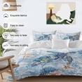 thumbnail image 3 of Cal King 4 Piece Bedding Set Summer Sea Turtle Starfish Coral Soft Breathable Duvet Cover and Pillowcase,Blue Ocean World Duvet Cover Set Washable Bed Sheets for Bedroom Dormitory Guest Room, 3 of 9