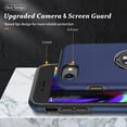 thumbnail image 4 of Shockproof Case for iPhone SE 3/SE 2020/7/8, [Embedded Finger Ring] Military Grade Phone Case Cover with Reinforced Metal Stand Kickstand [Support Magnetic Car Holder] for iPhone SE 3, Blue, 4 of 7