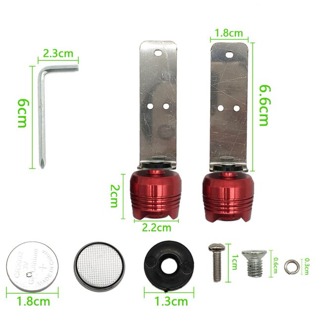 1 Juego de luces traseras para patinete eléctrico M365 1S, lámpara de advertencia trasera, color rojo Sywqhk Accesorios para bicicletas