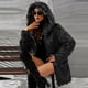 thumbnail image 5 of Pntutb Mujeres Damas Cálido Faux Furry Abrigo Chaqueta Invierno Sólido Con Capucha Prendas De Vestir Exteriores Flash Selecciones Pntutb Pntutb-7085, 5 of 8