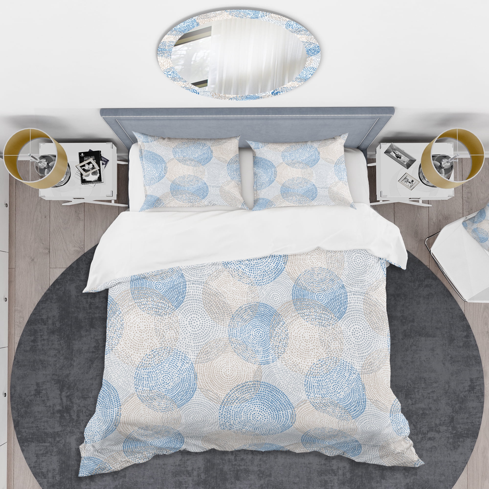 Designart 'Abstract Retro Design I' Mid-Century Modern Duvet Cover Set