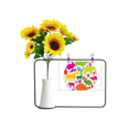 thumbnail image 1 of Forma redonda diseño colorido animales Tarjeta de bendición de jarrón de girasol artificial, 1 of 3