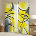 thumbnail image 5 of Yellow Ombre Curtains & Drapes Modern Art Aesthetic Curtains, Grey White Gradient Blackout Curtains Abstract Swirl Living Room Curtains, Geometric Patchwork Window Curtains Hippie Circle Line Decor, 5 of 6