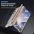 thumbnail image 7 of Dteck for Samsung Galaxy Z Fold6 Case with Slim Pen, Fold 6 Pen with S Pen Holder + Camera Lens Film + Front Screen Protector + Kickstand, Luxury Crystal Clear Case for Galaxy Z Fold6 5G 2024,
Gold, 7 of 7