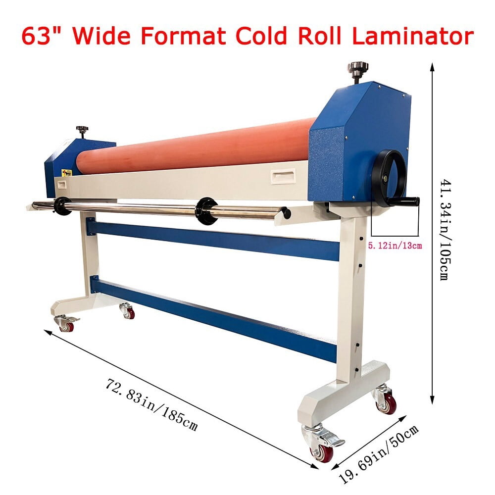 63" Manual Cold Laminator Machine with Bracket for Photo Poster Mounting