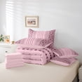 thumbnail image 6 of Feelyou Pink Western Aztec Twin Bedding Sets 7-Piece for Women, Boho Triangle Square Bedding Comforter Set, Hippie Mandala Style Reversible Sheet Sets, Super Cozy Room Decor, 6 of 8