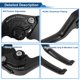 thumbnail image 4 of Palancas de freno y embrague cortas únicas para Honda Monkey 125 2019-2024, palanca de freno ajustable de motocicleta de aleación de aluminio negro sólido 1 par, 4 of 7