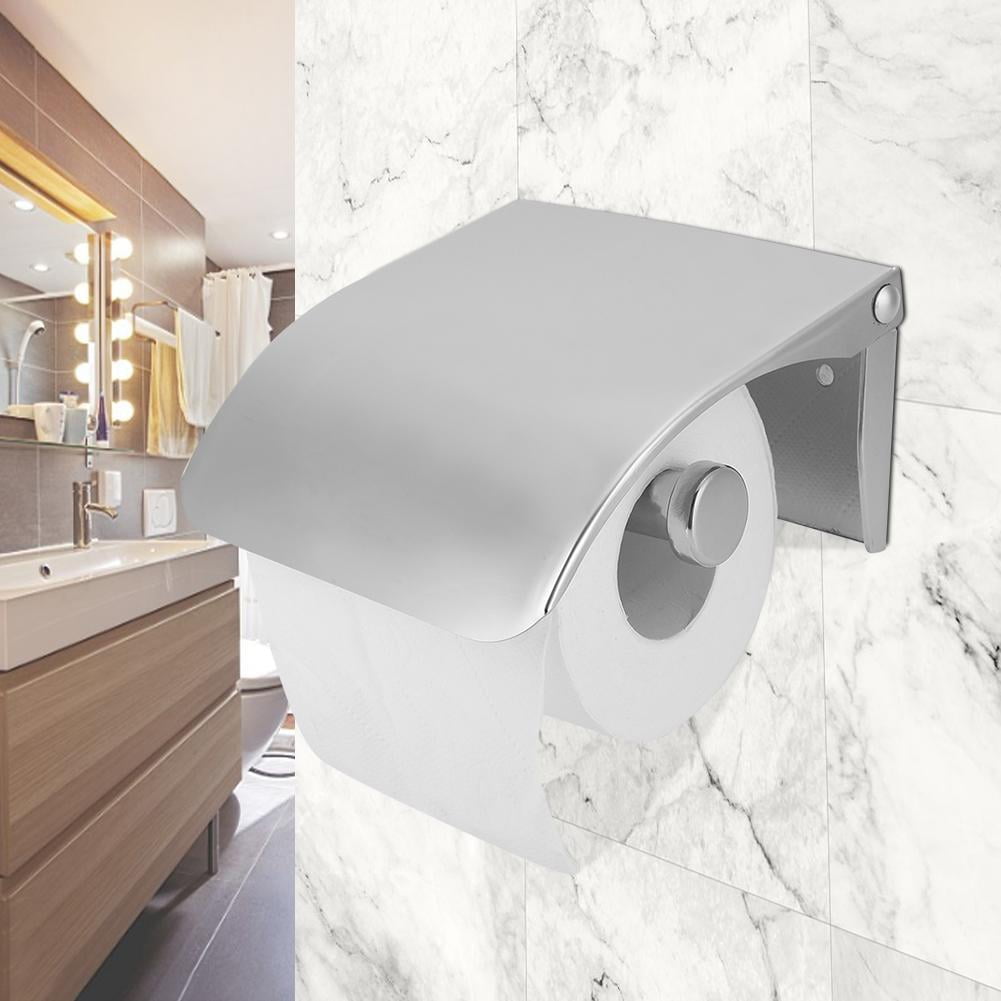 Gupbes Wall Mounted Toilet Roll Paper Holder Stainless Steel Bathroom