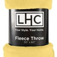 thumbnail image 3 of Lavish Home Fleece Throw Blanket- Set of 3- Yellow, Orange & Pink Plush 60x50', 3 of 4