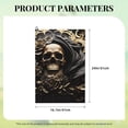 thumbnail image 4 of Logiee Gold Rose Skull Print Golf Towels,16" x 24" Portable Golf Towel for Golf Bag with Carabiner Clip to Quickly Remove Sand,Mud and Sweat, 4 of 8