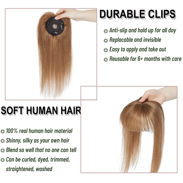 Human hairpieces for thinning hair top