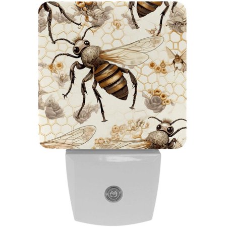 

Bee LED Square Night Lights - Stylish and Energy-Efficient Illumination for Any Room - Set of 2