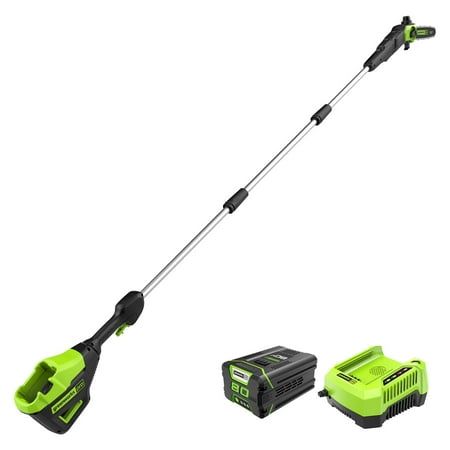 Greenworks 80V 10  Cordless Battery Polesaw w/ 2.0Ah Battery & Rapid Charger