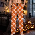 thumbnail image 6 of SJLDQY Mens Halloween Pajamas Pants Wide Leg Pjs Trousers for Men Hallowmas Pumpkin Ghost Elastic Waist Homewear Loungewear With Pocket, 6 of 6