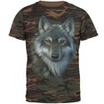 thumbnail image 1 of Timber Wolf Face Mens T Shirt, 1 of 1