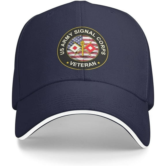 US Army Signal Corps Veteran Baseball Cap Outdoor Trucker Hats Adjustable Custom