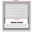thumbnail image 4 of Lotus & Windoware Cordless 1" Vinyl Mini Blind Light Filtering Horizontal Blind, 17" Width x 48" Length, White, Smooth, 4 of 6