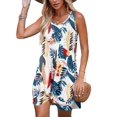thumbnail image 1 of Traje de baño Cover Up BKRIVE 2025 con hojas coloridas para mujer, 1 of 5