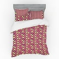 thumbnail image 2 of Abstract Duvet Cover Set, Repetitive Grungy Sketchy Polka Dots Minimalist Print, Bedding Set with Shams and Fitted Sheet, 3 Sizes, by Ambesonne, 2 of 3