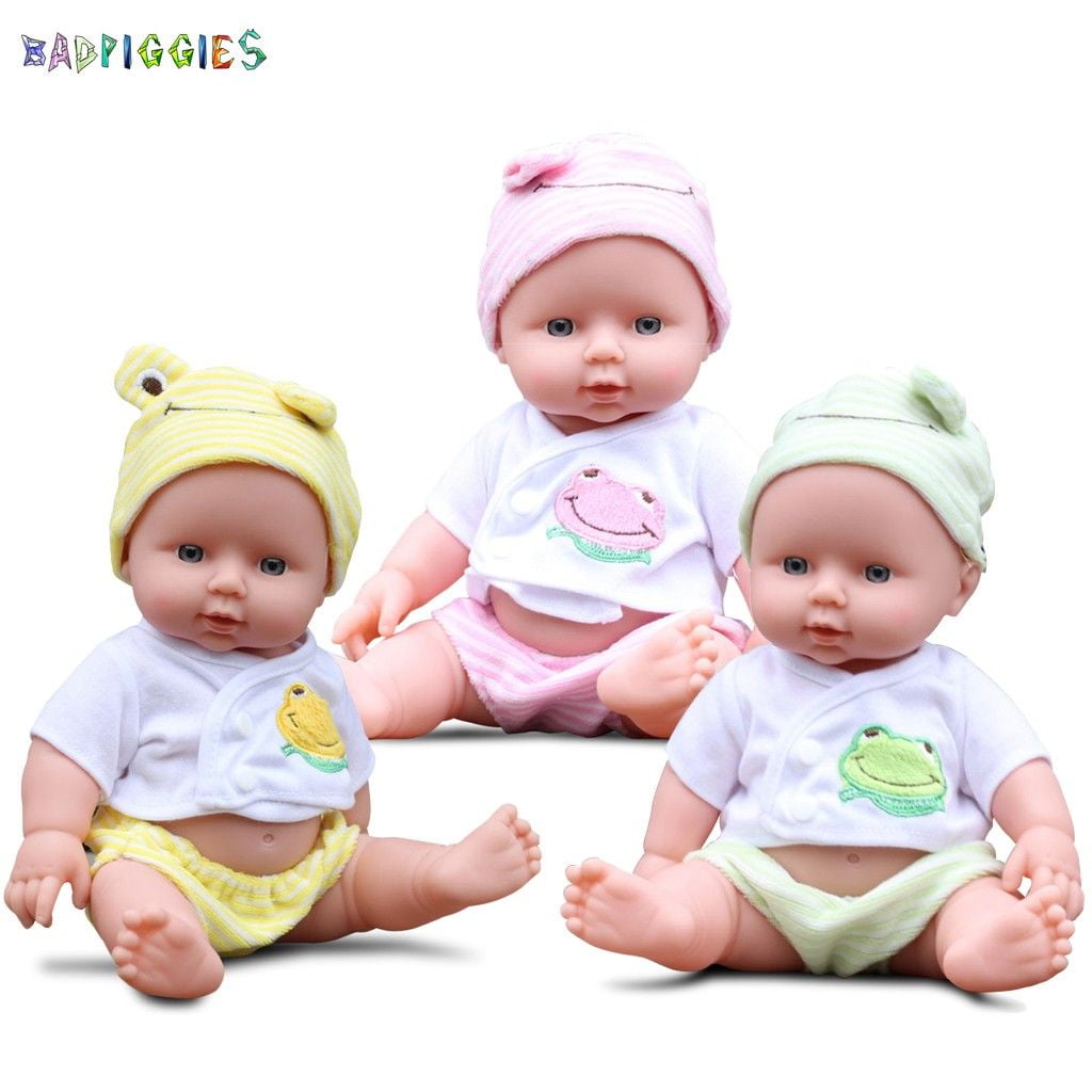 12'' 30cm Lifelike Vinyl Baby Doll Newborn Infant African Dolls in Green 