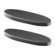 thumbnail image 2 of 2 piezas de almohadillas de brazo de repuesto para silla de oficina PU resistente simplicidad moderna negro oval, 2 of 8