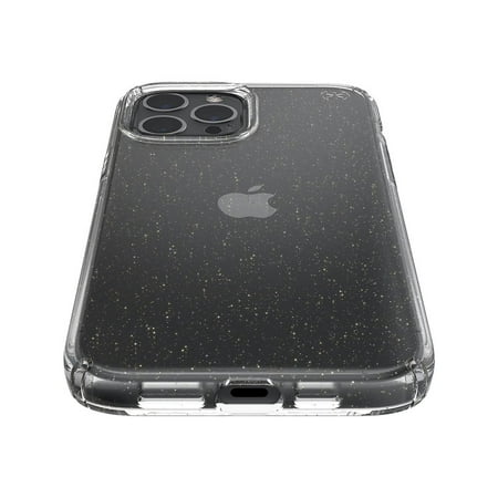 Speck - Presidio Perfect Clear Hard Shell Case for Apple iPhone 12 Pro Max - Clear/gold Glitter