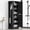 Black, variant on Harper & Bright Designs Tall Bathroom Storage Cabinet Doors and Hook, Modern Freestanding Cabinet with Adjustable Shelves for Bathroom, Black