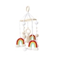 thumbnail image 3 of Móvil de bebé para cuna, móvil de guardería, sonajeros de cuna, juguetes, arco iris, móvil de techo de madera Boho para guardería, sala de estar, Rojo, 3 of 9