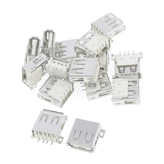 PC Laptop USB Type A Female Socket PCB Mount Soldering Adapter Port 15 Pcs