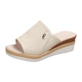 thumbnail image 1 of DAFEI Sandals with Woven Straps Platform Wedge Heel Rope Sole Boho Toe Ring Slip On Sandals for Summer, 1 of 8