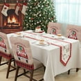 thumbnail image 4 of Christmas Truck Chair Covers Set of 4 Retro Xmas Gnome Poinsettia Wood Grain Plaid Chair Back Covers Stretch Removable Washable Slipcovers Protector for Dining Room Kitchen Party Decor, 4 of 5