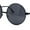 All Black, variant on Arrow Metal Jewel Hinge Round Circle Lens Oversized Hippie Metal Rim Sunglasses Copper - Brown