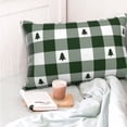 thumbnail image 4 of Yiaed Green White Lumberjack Plaid Print Brushed Microfiber Envelope Pillowcases, Standard,Envelope Closure Pillow Cases(No pillow core)-20"x30", 4 of 6