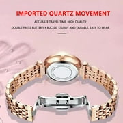 POEDAGAR Women Watches Fashion Rose Gold Steel Quartz Watch Waterproof Luminous Week Date Swiss Brand Ladies Wristwatch Bracelet
