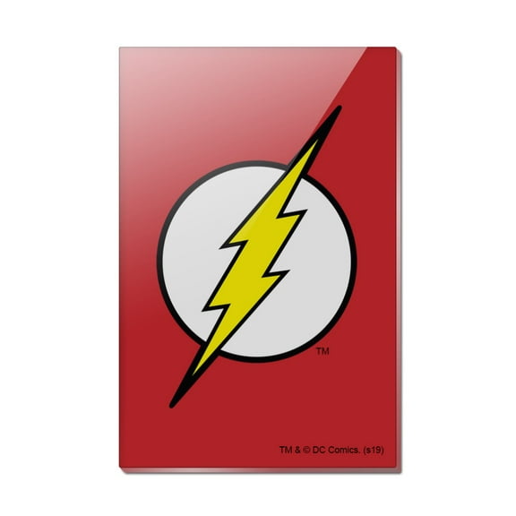 The Flash Lightning Bolt Logo Rectangle Acrylic Fridge Refrigerator Magnet