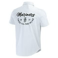 thumbnail image 3 of Men's Darius Rucker Collection by Fanatics White Seattle Mariners Pin Stripe Short Sleeve Button-Up Shirt, 3 of 3