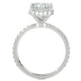 thumbnail image 4 of Pompeii Certified 4 1/2Ct Cushion Diamond Engagement Ring Side Halo 14k Lab Grown, 4 of 4