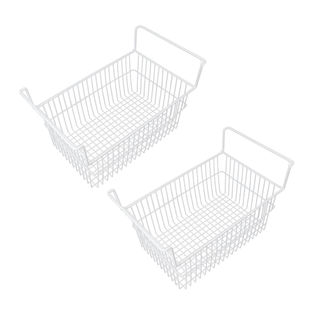 2Pcs Freezer Organizer Bins, Strong Bearing Freezer Basket With Handle For Kitchen Cabinets Pantry