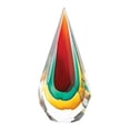 thumbnail image 2 of Faceted Teardrop Art Glass 4x3x8, 2 of 2