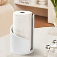 thumbnail image 4 of geerera Countertop Paper Towel Holder, Wood Round Base with Iron Stand, One-Handed Tear Dispenser for Kitchen and Bath, Kitchen Organizer, Home Accessory, 4 of 8